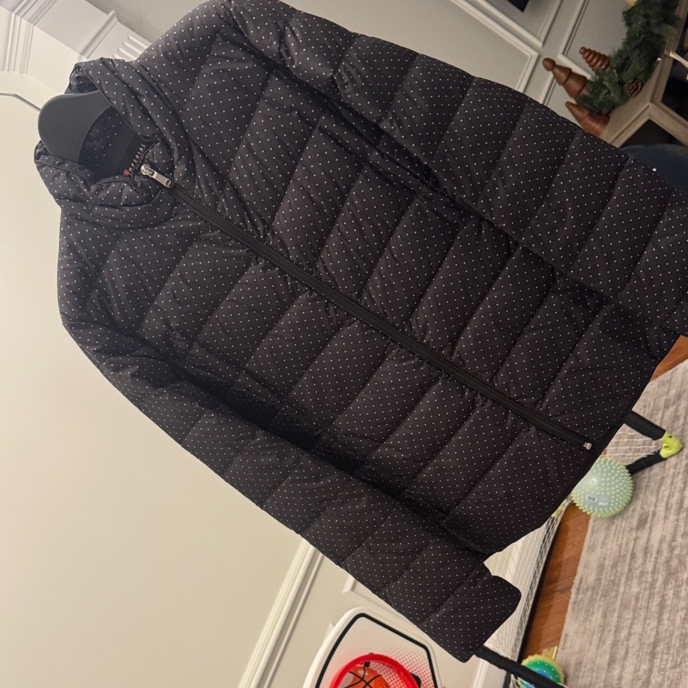 Black Polka Dot Puffer Jacket